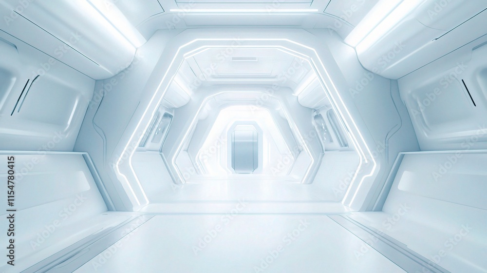 Sleek White Futuristic Background with Minimalist Design Lines Sleek White Futuristic Background with Minimalist Design Lines