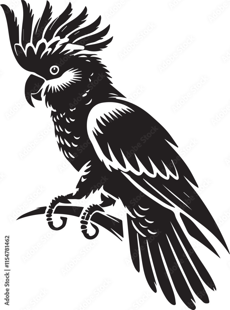 Fototapeta premium Cockatoo bird silhouette