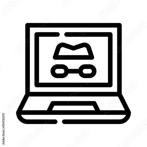 hacker line icon