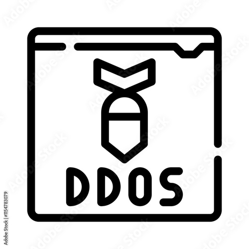 DDoS line icon