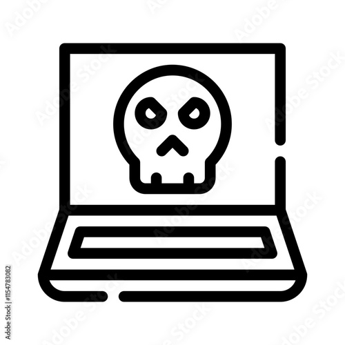 malware line icon