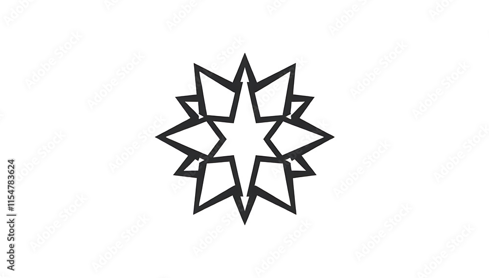 An abstract star icon in bold black lines, isolated on a plain white background.
An abstract star icon in bold black lines, isolated on a plain white background.