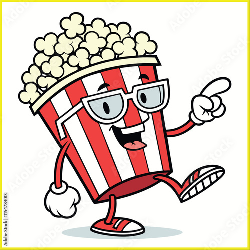 Sunglasses Popcorn Illustration