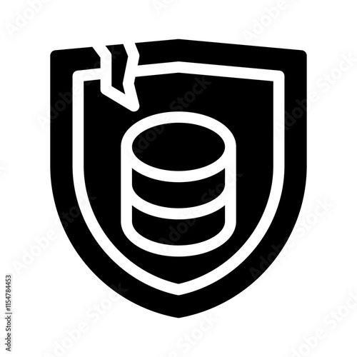 data breach glyph icon