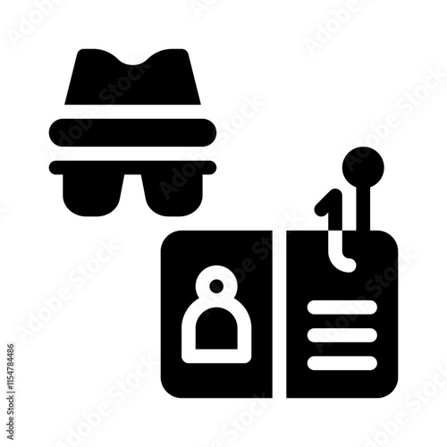 identity theft glyph icon
