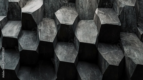 Dark Grey Hexagonal Textured Background for Modern Designs