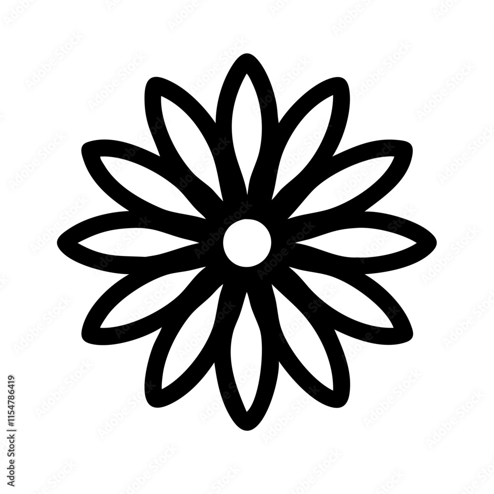 aster flower icon design aster flower icon design