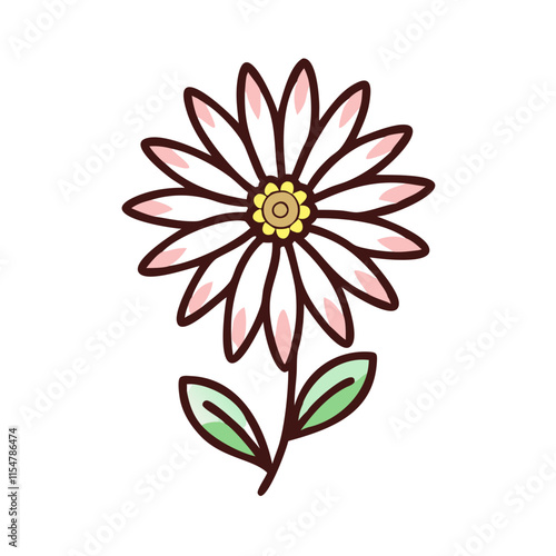 aster flower icon design