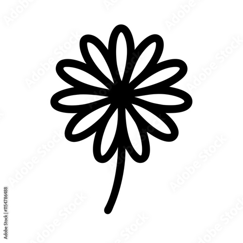 aster flower icon design