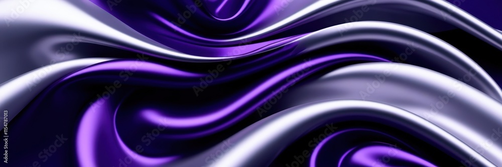 Abstract fluid waves, deep purple and white swirls, flowing curves, silky smooth texture, glossy surface, dynamic movement, ultra high resolution, 8K render, digital art, vibrant colors, sleek design, Abstract fluid waves, deep purple and white swirls, flowing curves, silky smooth texture, glossy surface, dynamic movement, ultra high resolution, 8K render, digital art, vibrant colors, sleek design,