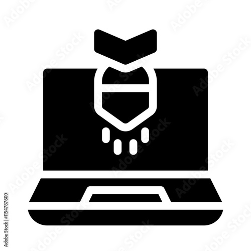 DDoS Attack glyph icon