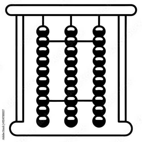 Abacus Line Art Vector Illustration