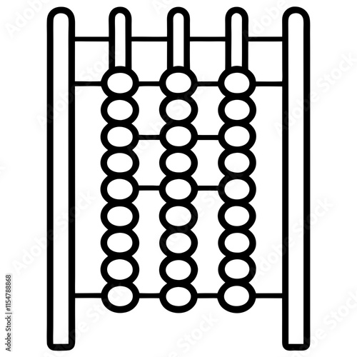 Abacus Line Art Vector Illustration