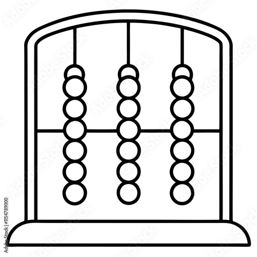 Abacus Line Art Vector Illustration