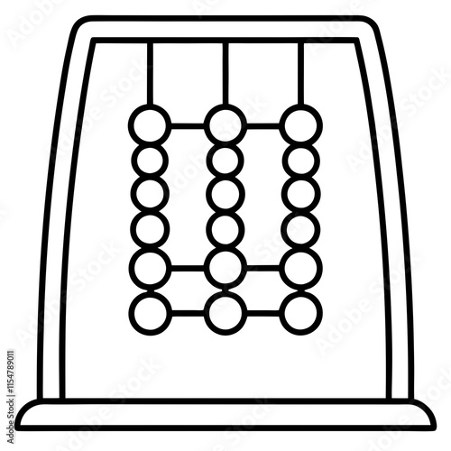 Abacus Line Art Vector Illustration