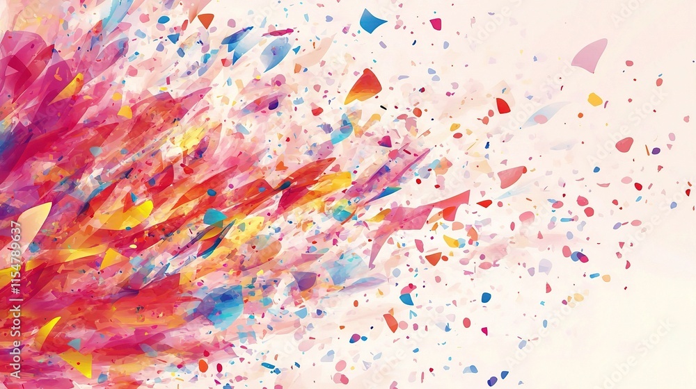 Fototapeta premium Colorful Abstract Celebration Background with Confetti Design