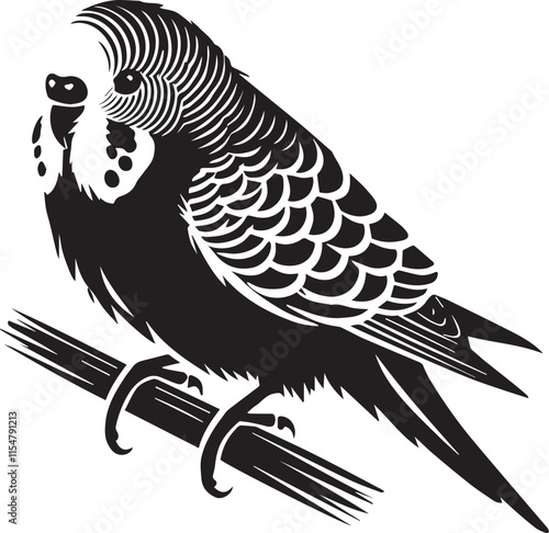 Budgerigar silhouette