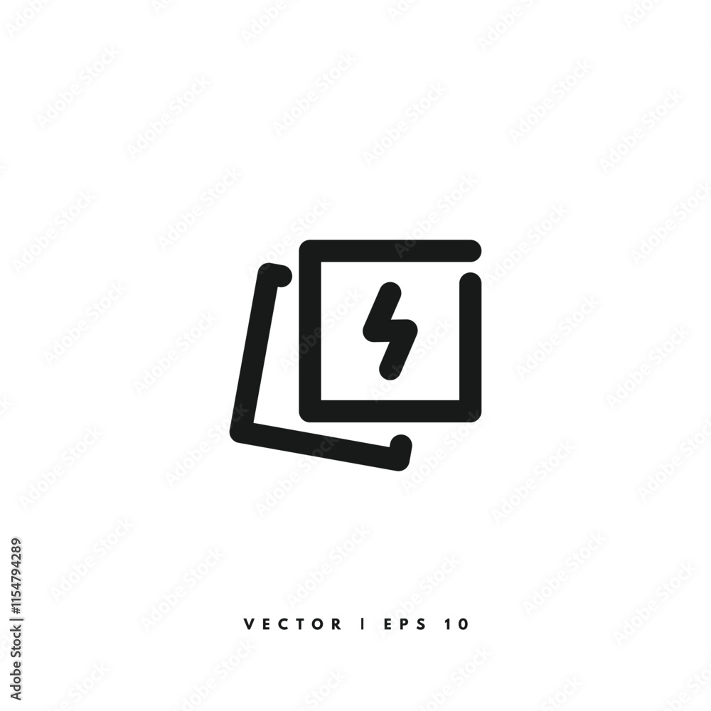 Electric Icon. Editable Stroke Electric Icon. Editable Stroke