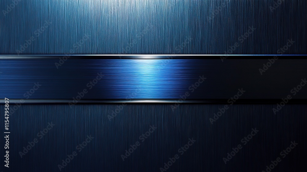 Sleek Blue Metallic Texture with Reflective Surface Background Sleek Blue Metallic Texture with Reflective Surface Background