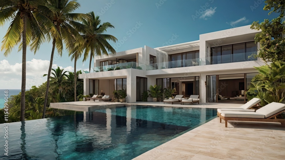 Fototapeta premium modern living room generative ai