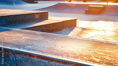 Skate Park: A specially designed space with ramps, rails, and other features for skateboarding and rollerblading, offering thrill and excitement for all skill levels.
 photo