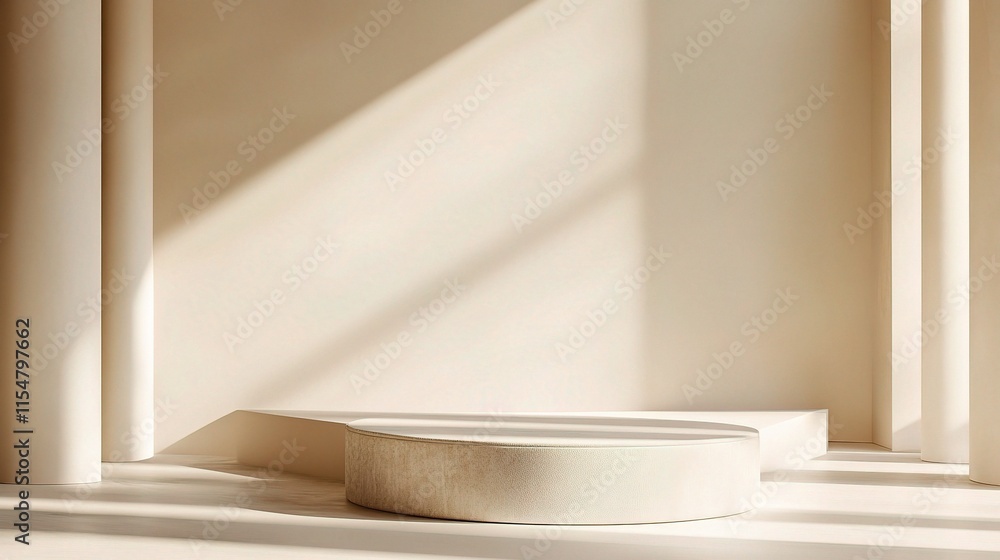 Empty Studio Background with Clean Lines and Soft Lighting Effects Empty Studio Background with Clean Lines and Soft Lighting Effects
