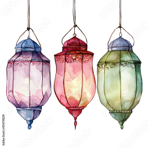 Wallpaper Mural Soft Pastel Lantern Illustration with Elegant Design and Warm Glow for Home Decor and Seasonal Celebrations Torontodigital.ca