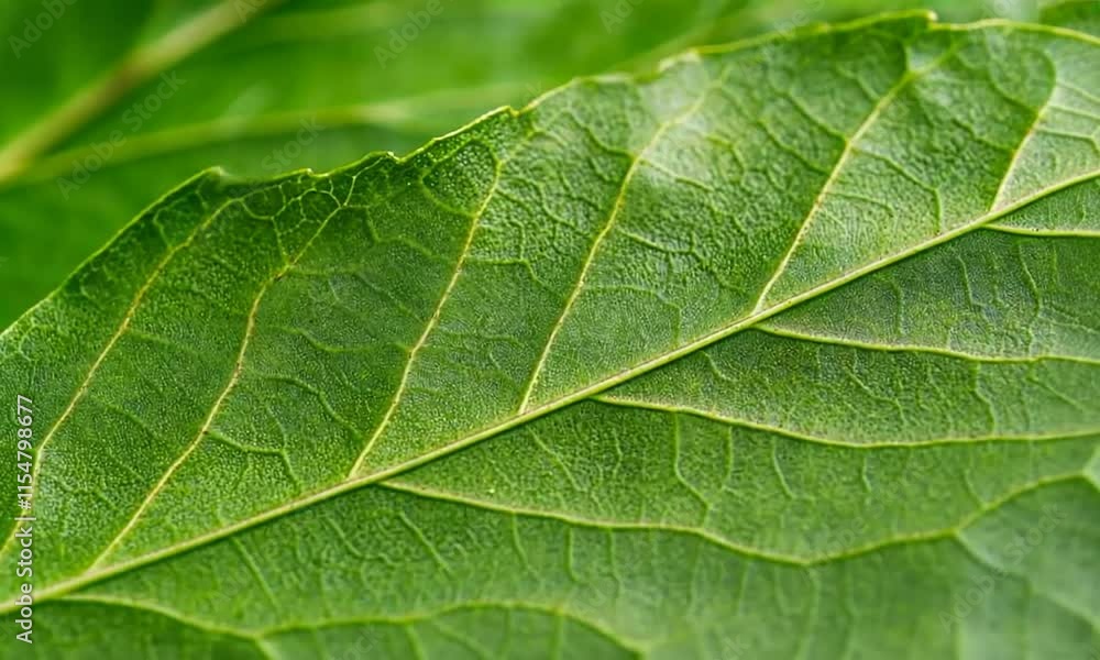 Close-up of a vibrant green leaf showcasing intricate vein patterns and textures. Close-up of a vibrant green leaf showcasing intricate vein patterns and textures.