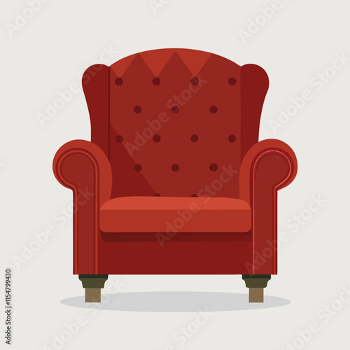 red leather armchair