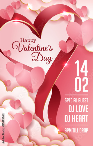 Happy Valentine Day Party Poster