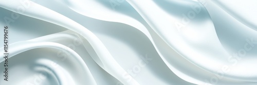 Wallpaper Mural Soft silky fabric, flowing waves, pale blue satin, gentle folds, smooth texture, shimmering surface, abstract background, elegant drapery, light and shadow play, minimalist design, luxury textile, ser Torontodigital.ca