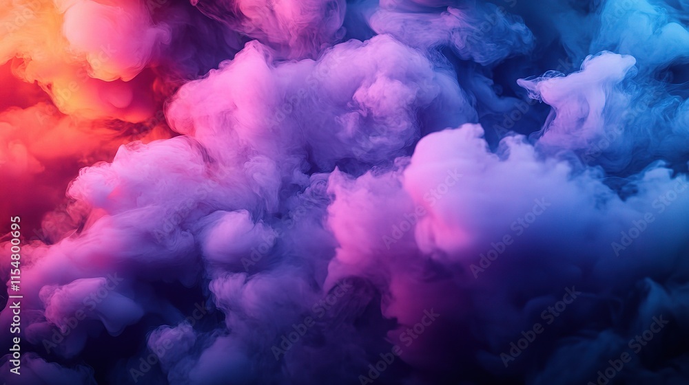 Fototapeta premium Dramatic Smoke Explosion Effect with Colorful Swirls and Depth