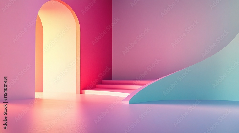 Fototapeta premium Minimalist Studio Background with Soft Light and Clean Lines