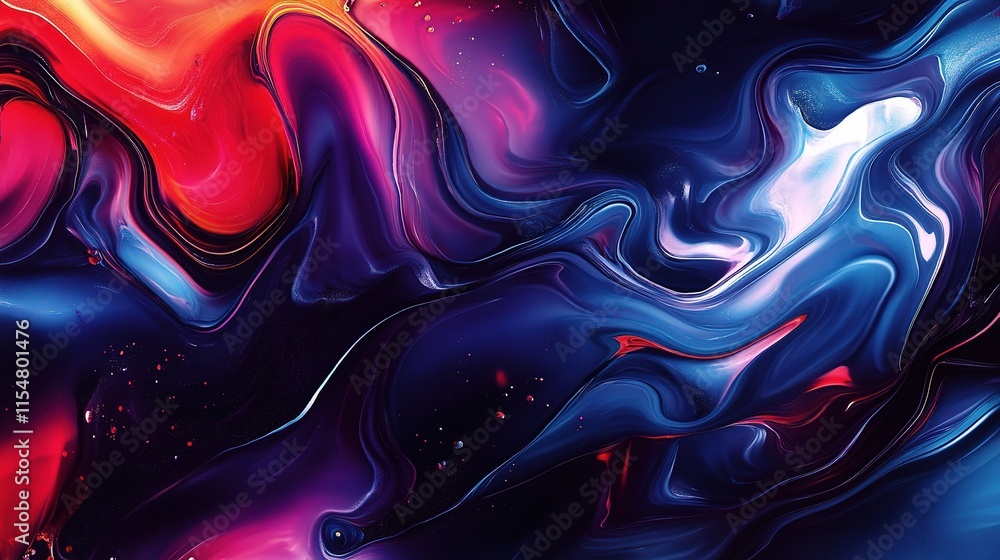 Fototapeta premium Colorful Abstract Ink Background with Vibrant Swirls and Patterns