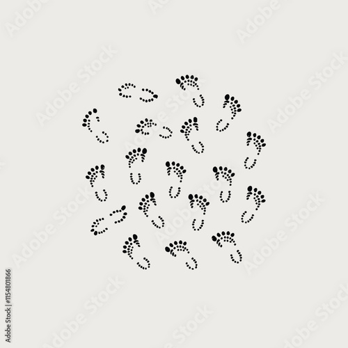 Foot Print Icon set vector
