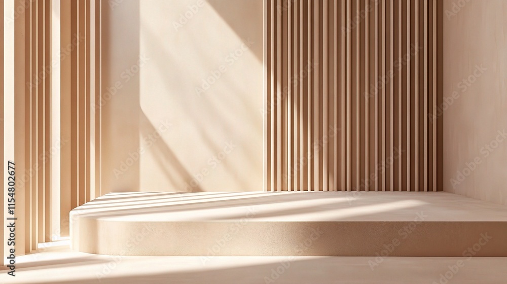 Clean Studio Background with Empty Space and Soft Light Shadows Clean Studio Background with Empty Space and Soft Light Shadows