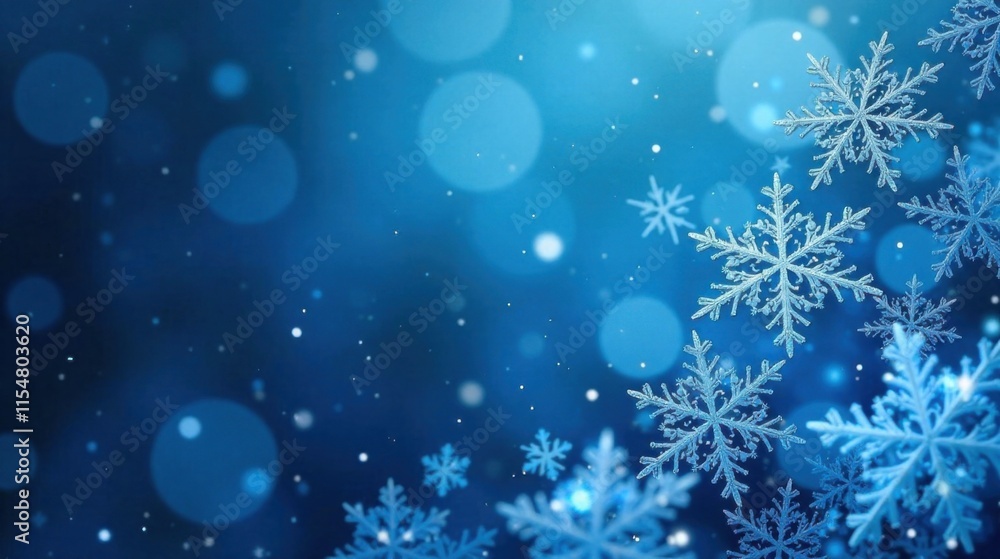 Serene Winter Wonderland Scene with Delicate Ice Crystals and Sparkling Bokeh Lights Serene Winter Wonderland Scene with Delicate Ice Crystals and Sparkling Bokeh Lights