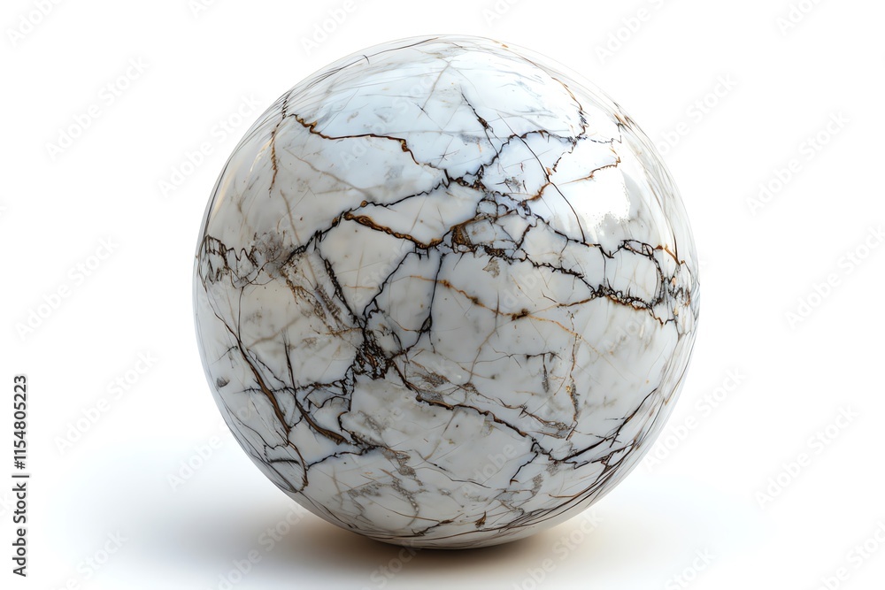 Polished marble sphere with cracks. Polished marble sphere with cracks.