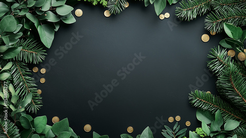 Dark Green Festive Frame