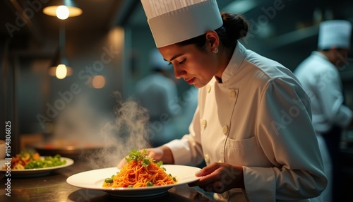 Wallpaper Mural Asian Nepali young male chef in uniform with folded hands, isolated white background Torontodigital.ca