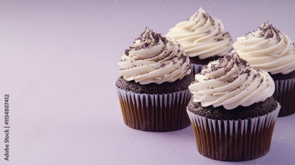 Delicious Chocolate Cupcakes with Creamy Frosting and Sprinkles Delicious Chocolate Cupcakes with Creamy Frosting and Sprinkles