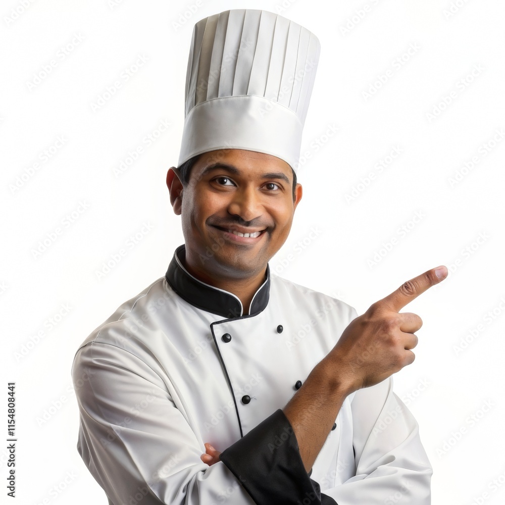 Asian Nepali young male chef in uniform with folded hands, isolated white background
Asian Nepali young male chef in uniform with folded hands, isolated white background