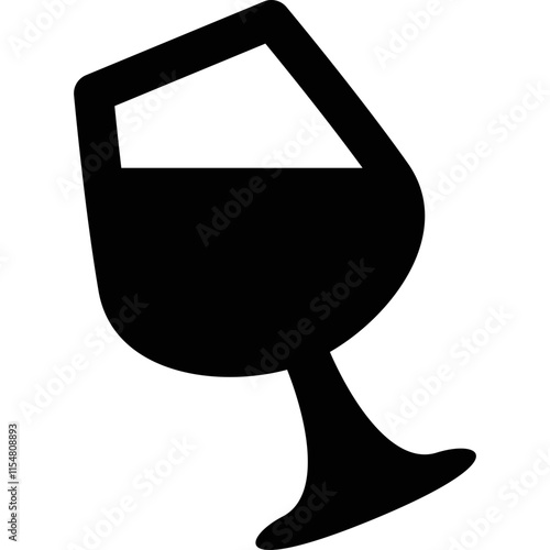 Simple vector icon glass of wine
