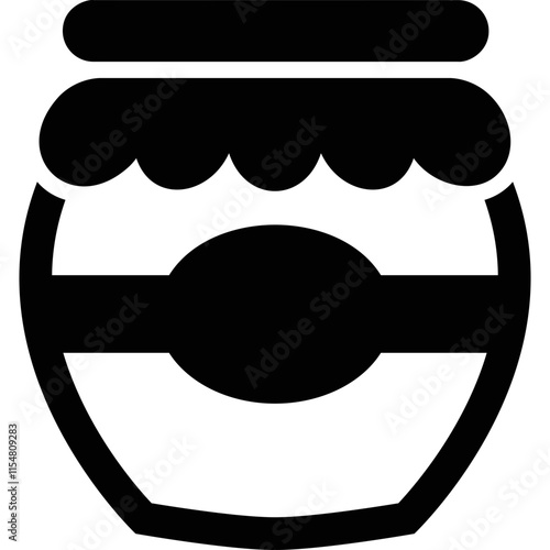 simple vector icon jar of honey
