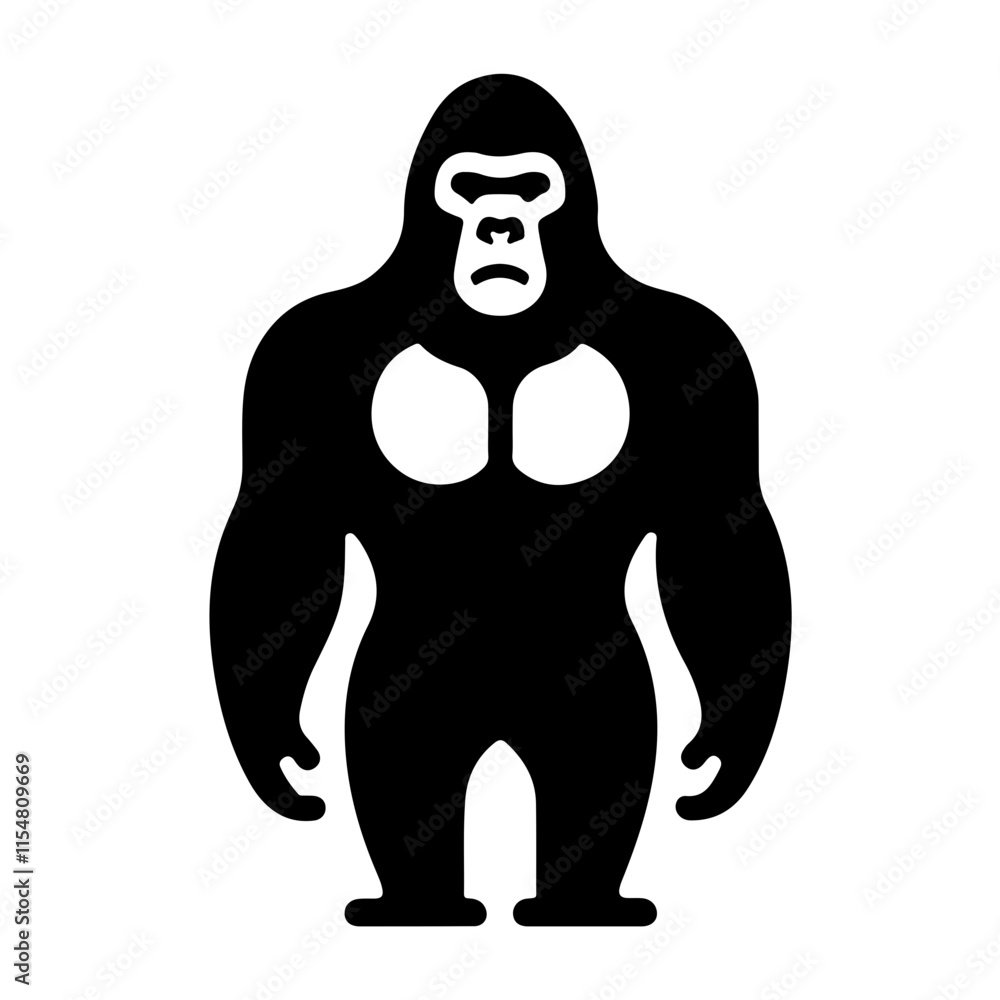 A Unique Gorilla Icon in Vector Style Celebrating the Strength of Nature’s Majestic Beast A Unique Gorilla Icon in Vector Style Celebrating the Strength of Nature’s Majestic Beast