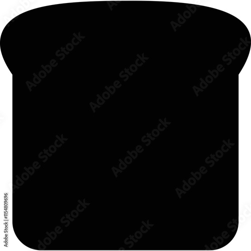 Simple vector icon of toast bread