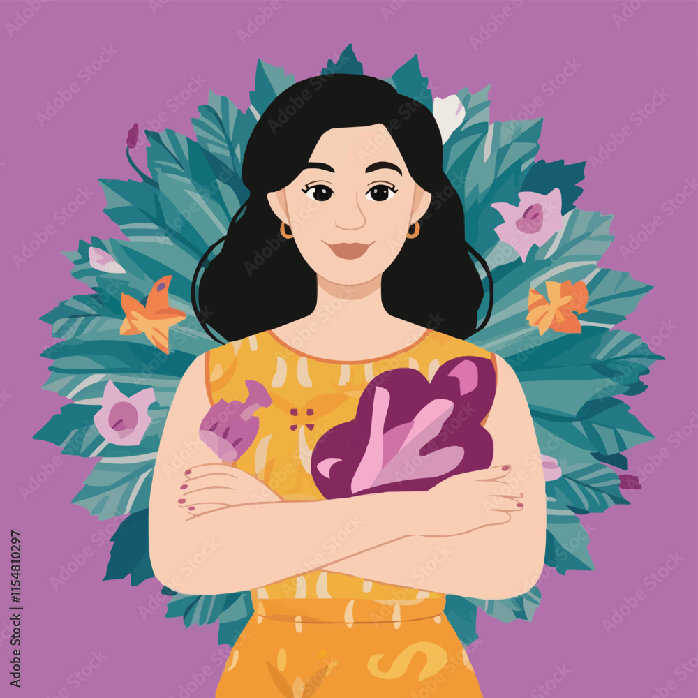 woman illustrating international women's day with fictional character victor Art with Cartoon woman illustrating international women's day with fictional character victor Art with Cartoon