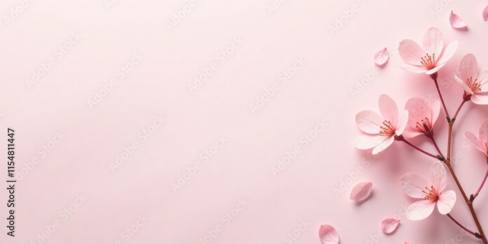 Fototapeta premium Delicate Pink Blossoms on a Soft Background, Perfect for Springtime Designs and Feminine Aesthetics