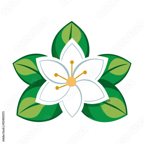 jasmine flower icon design