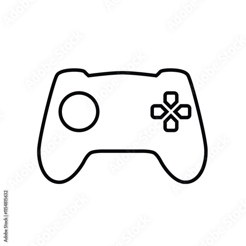 game icon. joystick, controller, console. for rental logo, web icon, play station, line design style. Vector design